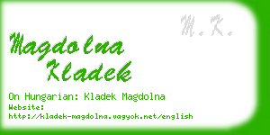 magdolna kladek business card